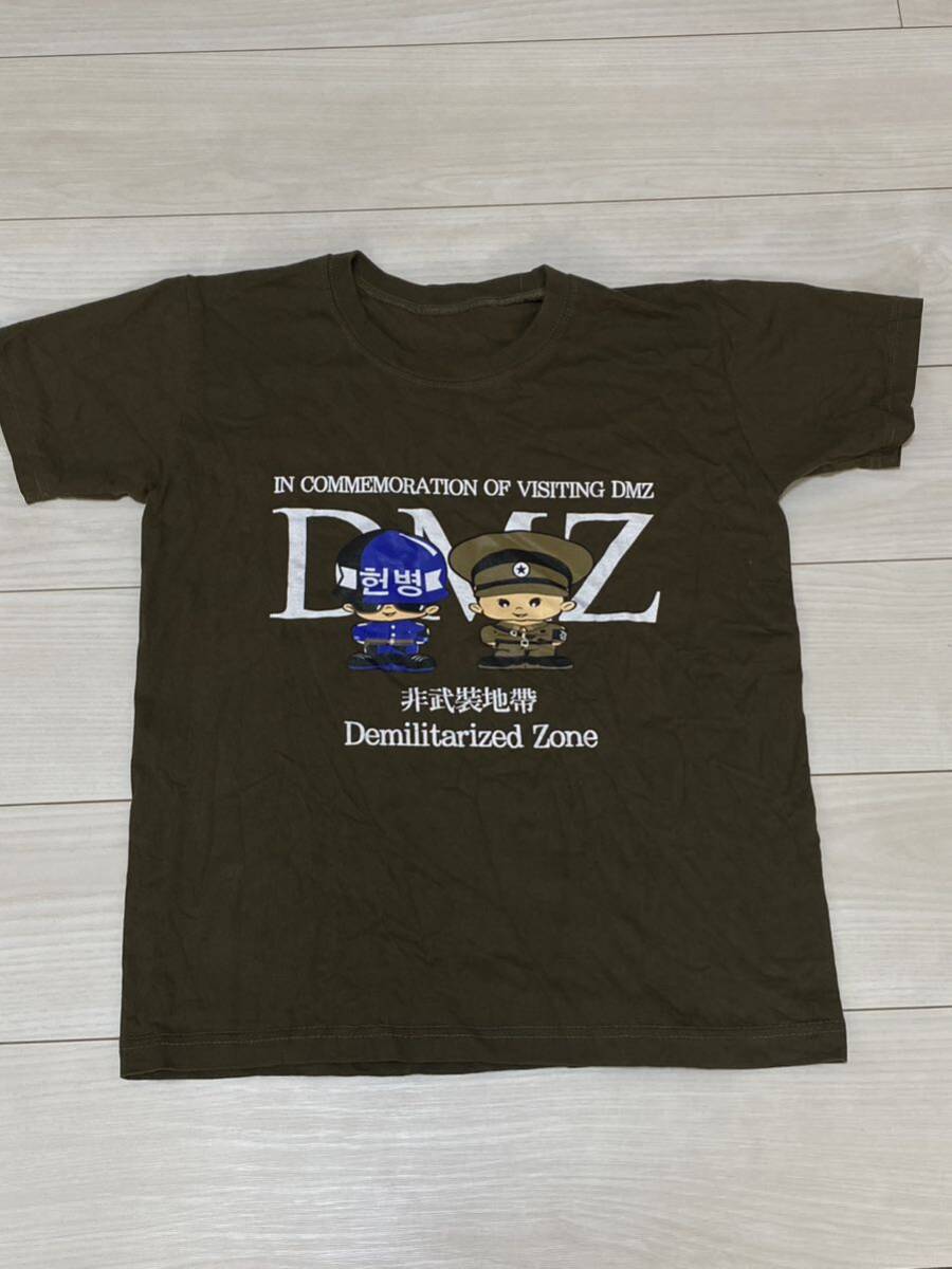 沖縄米軍放出品 DMZ Tシャツ 韓国軍 朝鮮 非武装地帯 OKINAWA MARINES 古着 USMC サバゲー ミリタリー 半袖(16-34)の画像1