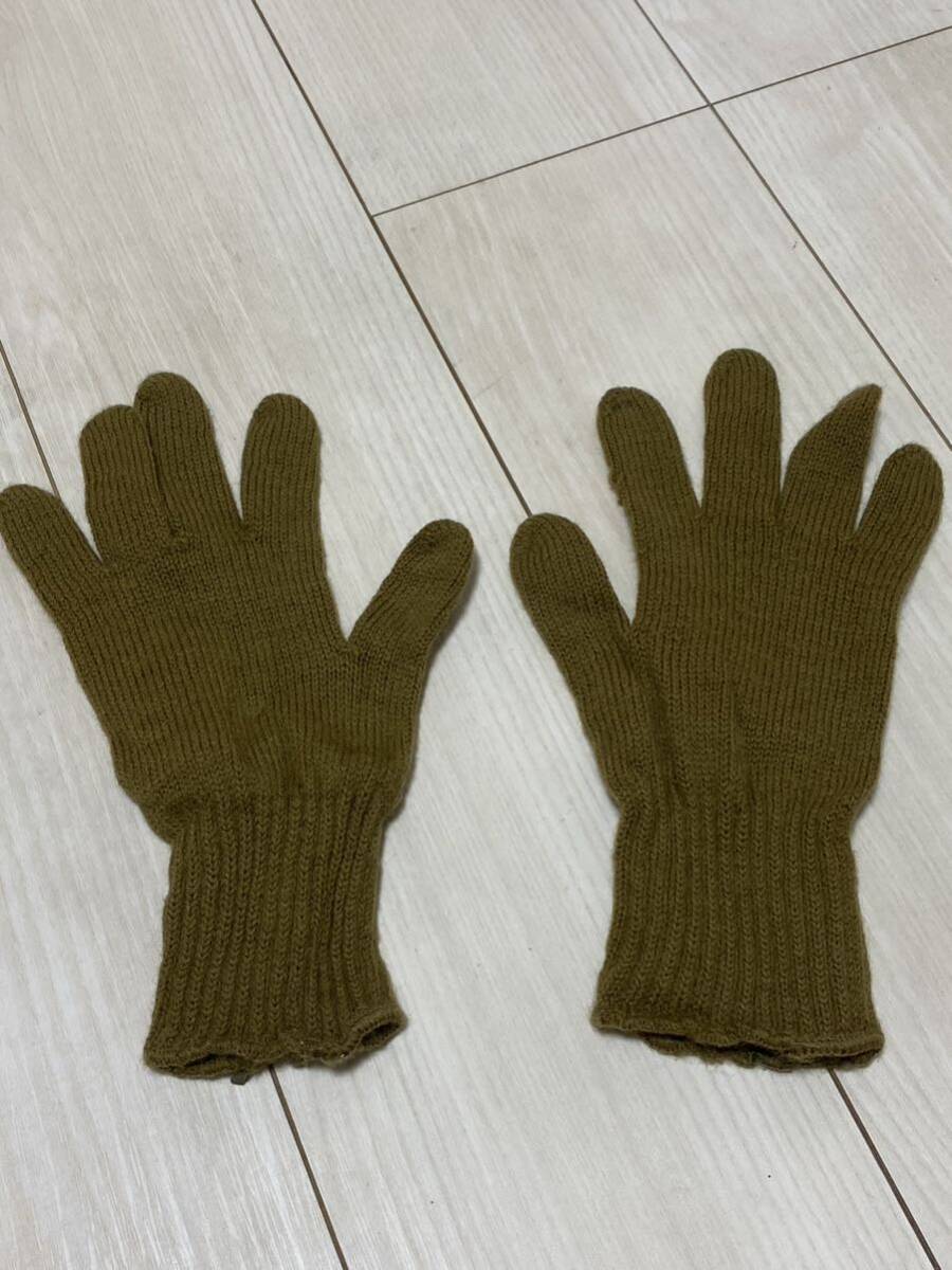 沖縄 米軍実物 CW GLOVE INSERT TYPE II CLASS 5軍手 グローブ 手袋 コヨーテ ミリタリー 沖縄　サバゲー　USMC MARINE(19-5)_画像2