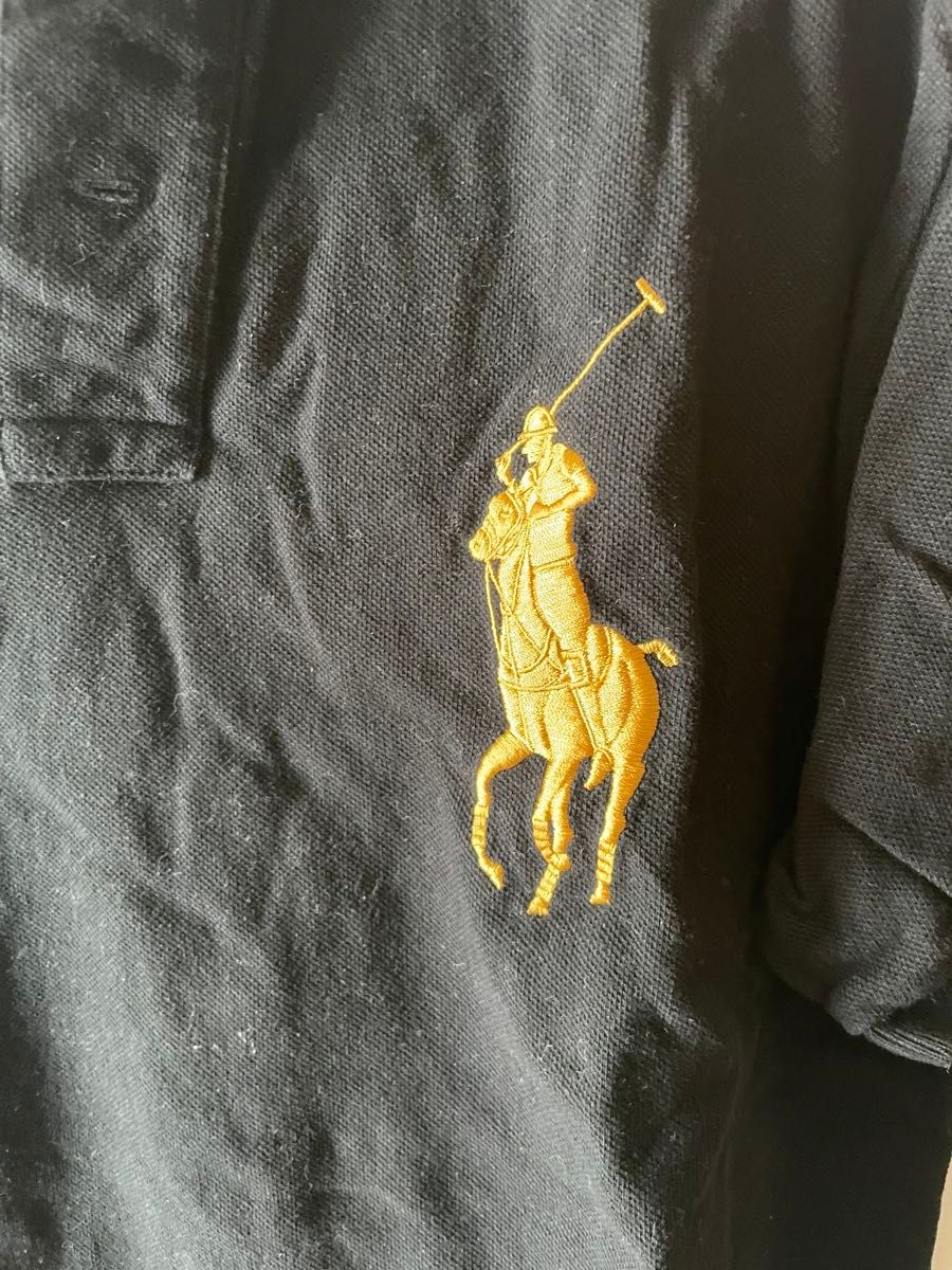 Polo ポロシャツ 黒×金