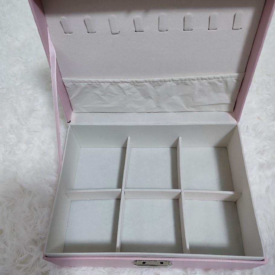 アクセサリーボックス ジュエリーボックス ピアス指輪ネックレス　ピンク 持ち運び　おしゃれ 韓国 かわいい アンティーク 大容量_画像10
