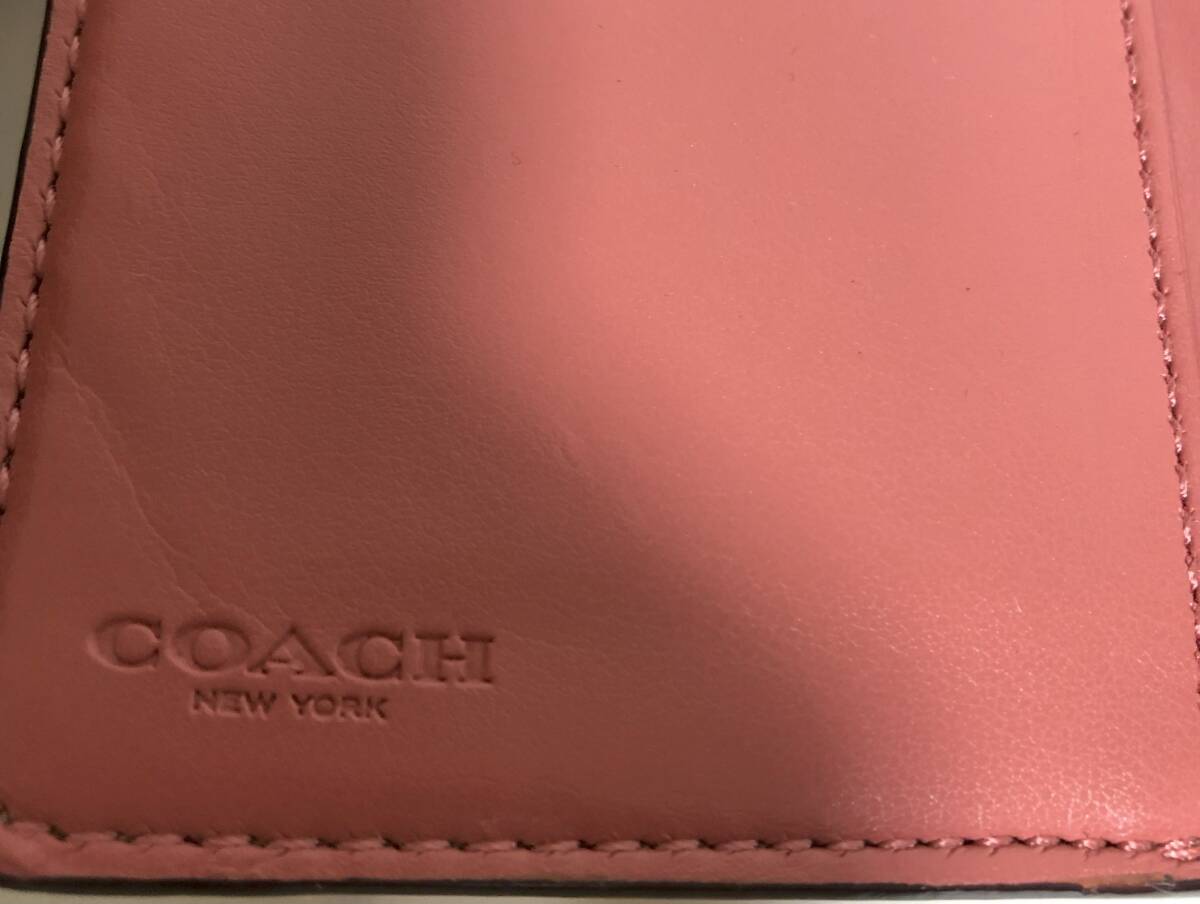 no23315 COACH コーチ シグネチャー 花柄 二つ折り 財布 ウォレット ☆_画像7