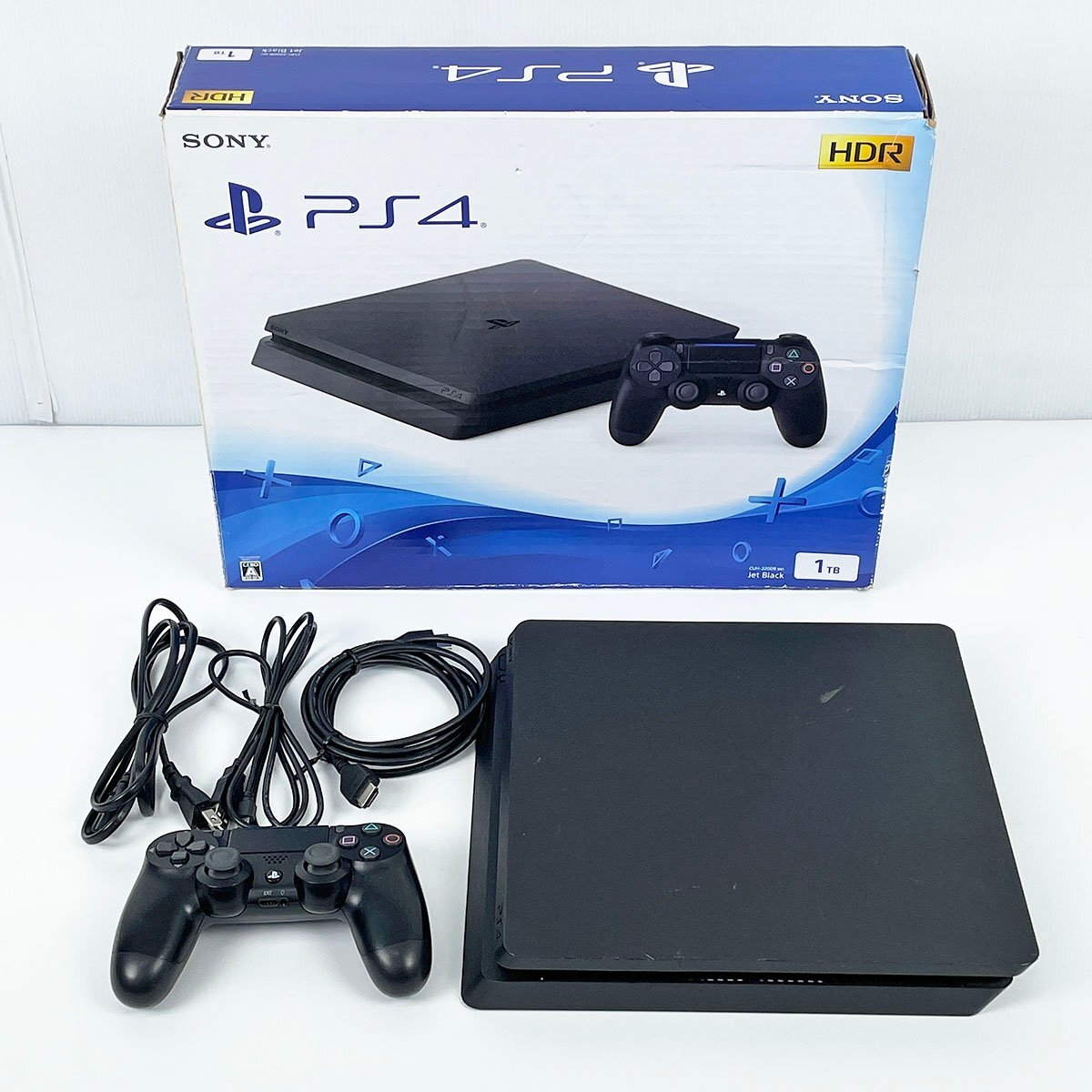 ジャンク品 SONY PS4 PlayStaion4 プレイステーション4 1TB CUH-2200B ブラック 本体一式 [R13332]_画像1