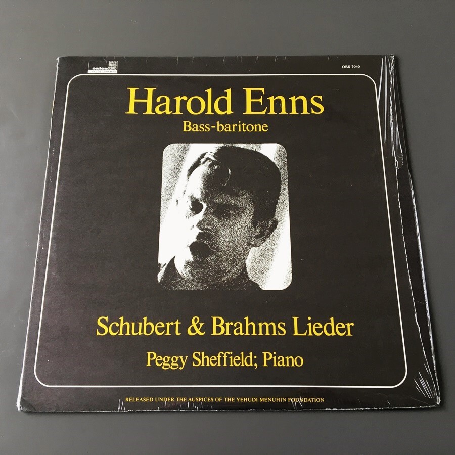 [f42]/ 米盤 LP /『Harold Enns / Sings Schubert & Brahms Lieder /ハロルド・エンス / シューベルト ブラームス 歌曲集』/ ORS 7040_画像1