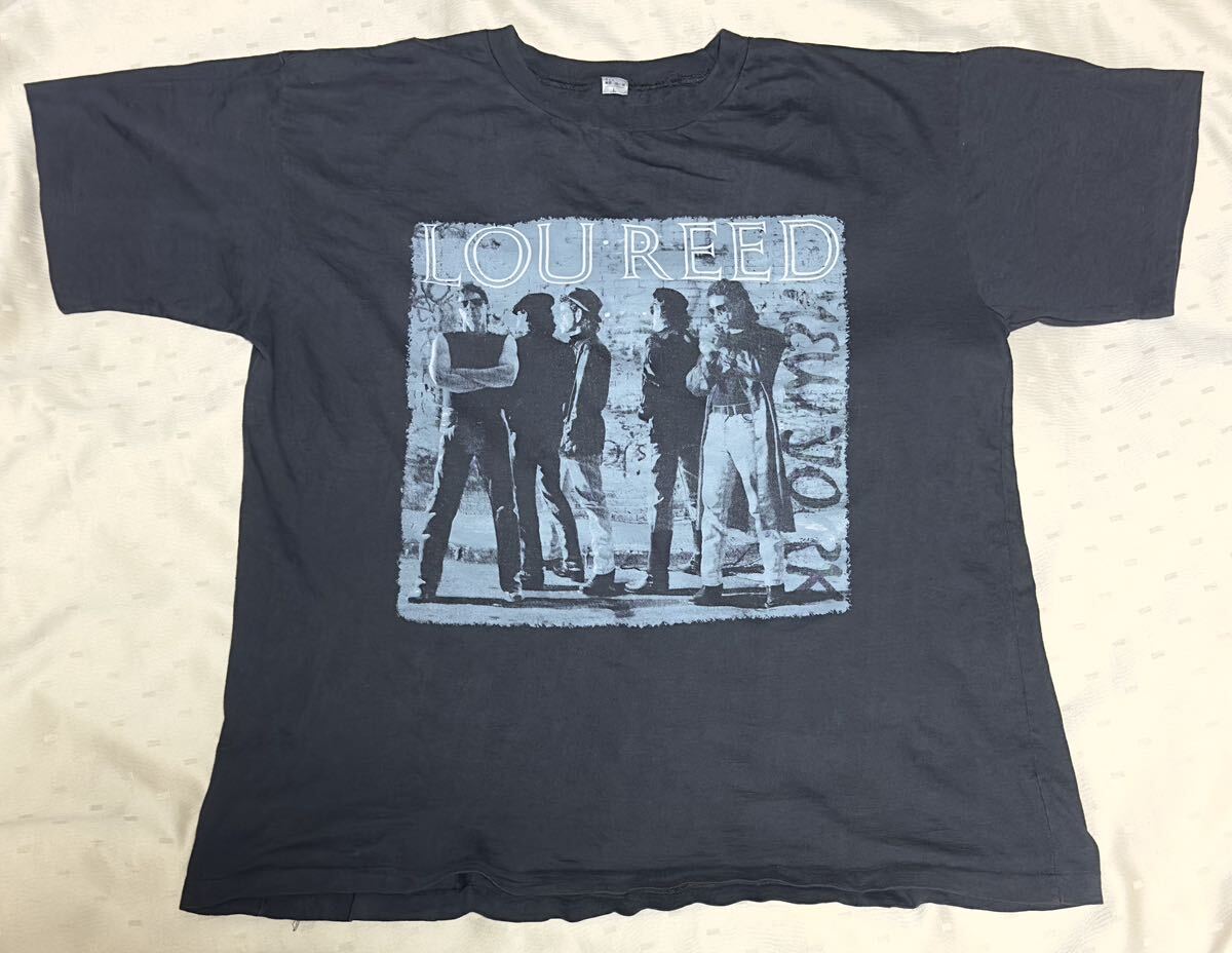 【送料無料】90s Vintage T-Shirt / LOU REED「NEW YORK」 ‘90 JAPAN TOUR/ size : L / ルー・リード ツアーTシャツ / 国内物ボディ _画像1