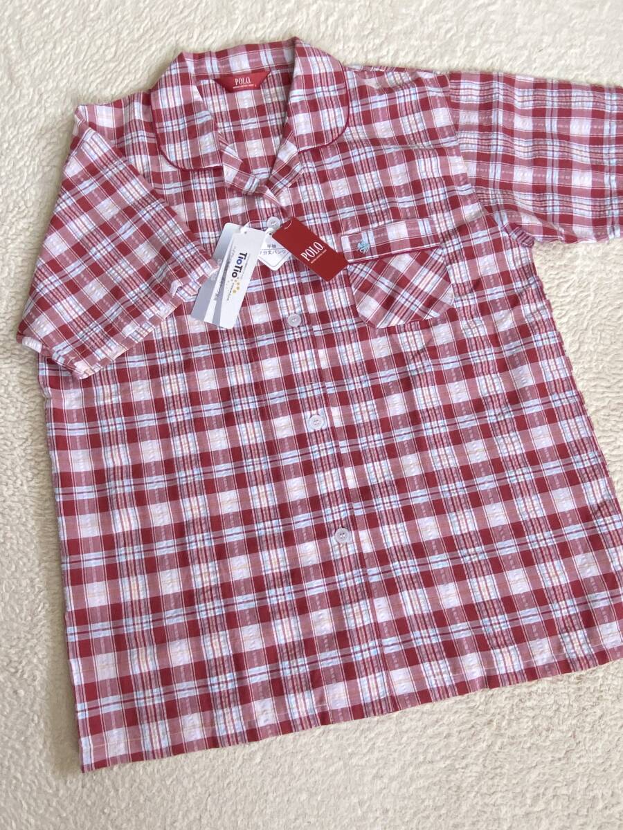 * tag attaching new goods [POLO] woman short sleeves + 7 minute height pyjamas (L)*