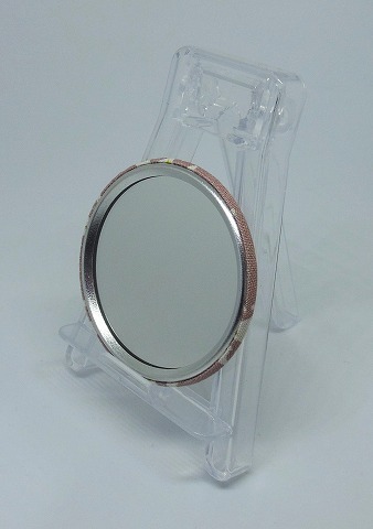 0 compact mirror 0.... pattern sombreness pink 0 hand made hand-mirror can badge cotton 100%