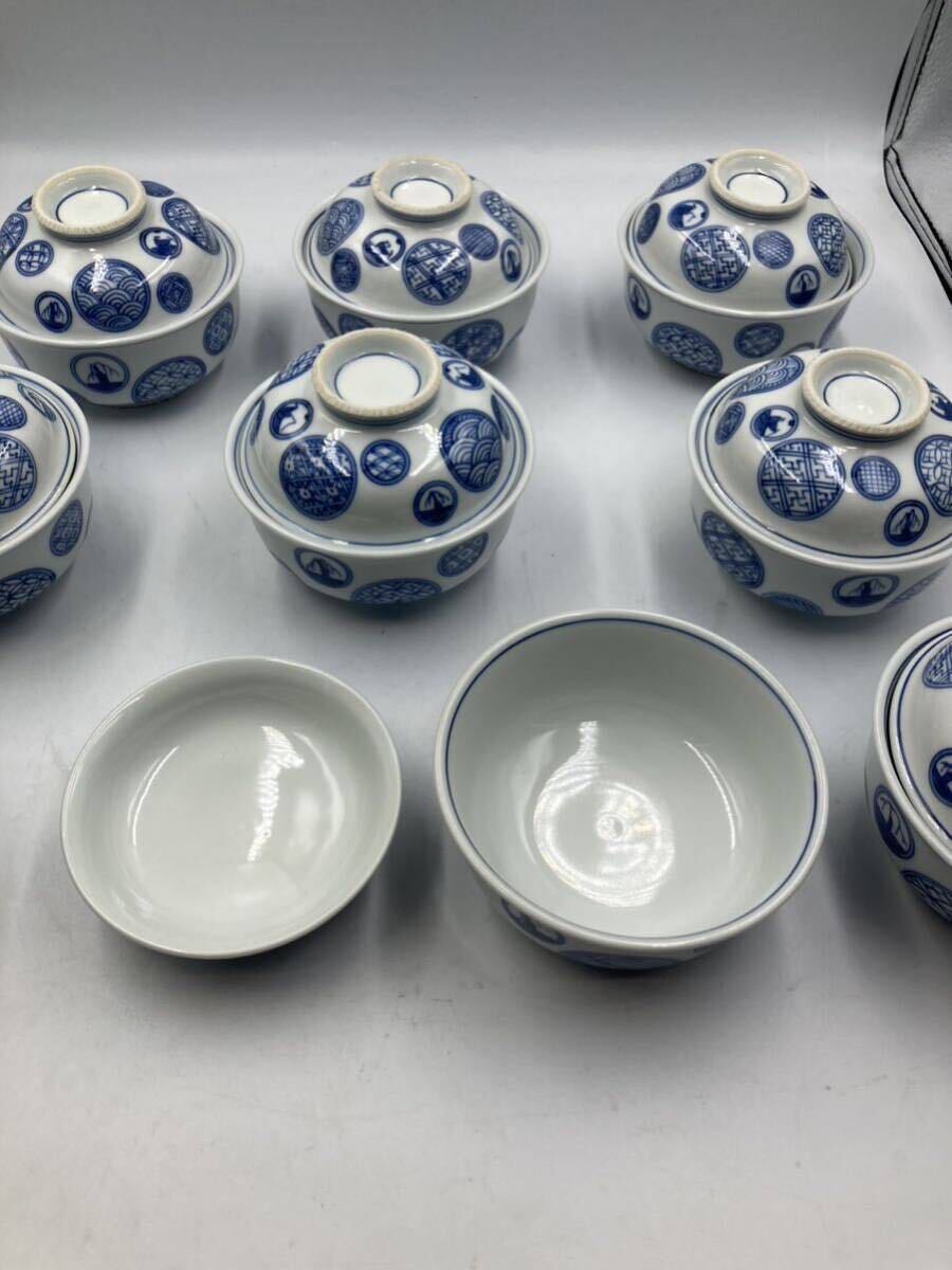  blue and white ceramics cover thing summer plate hand ..10 customer Japan cooking . stone cooking temperature thing cover thing 