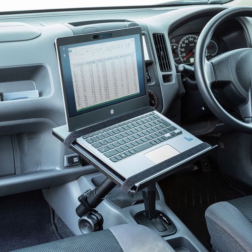 車載用ノートパソコン台 車内にノートパソコンを固定できる、ノートパソコンスタンド CAR-SPHLD1 サンワサプライ 送料無料 新品_画像2