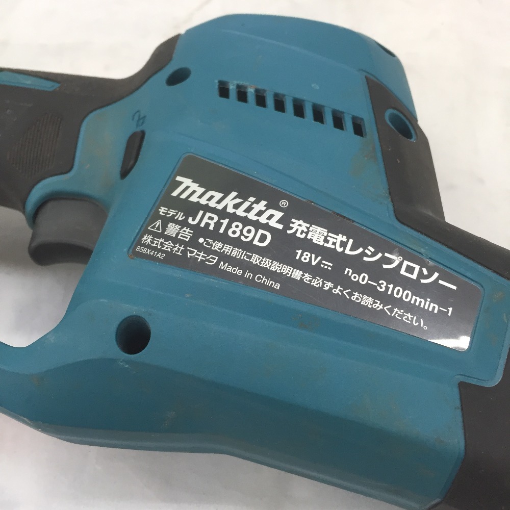 △△ MAKITA マキタ 18V　充電式レシプロソー 　本体のみ JR189D ブルー やや傷や汚れあり_画像3