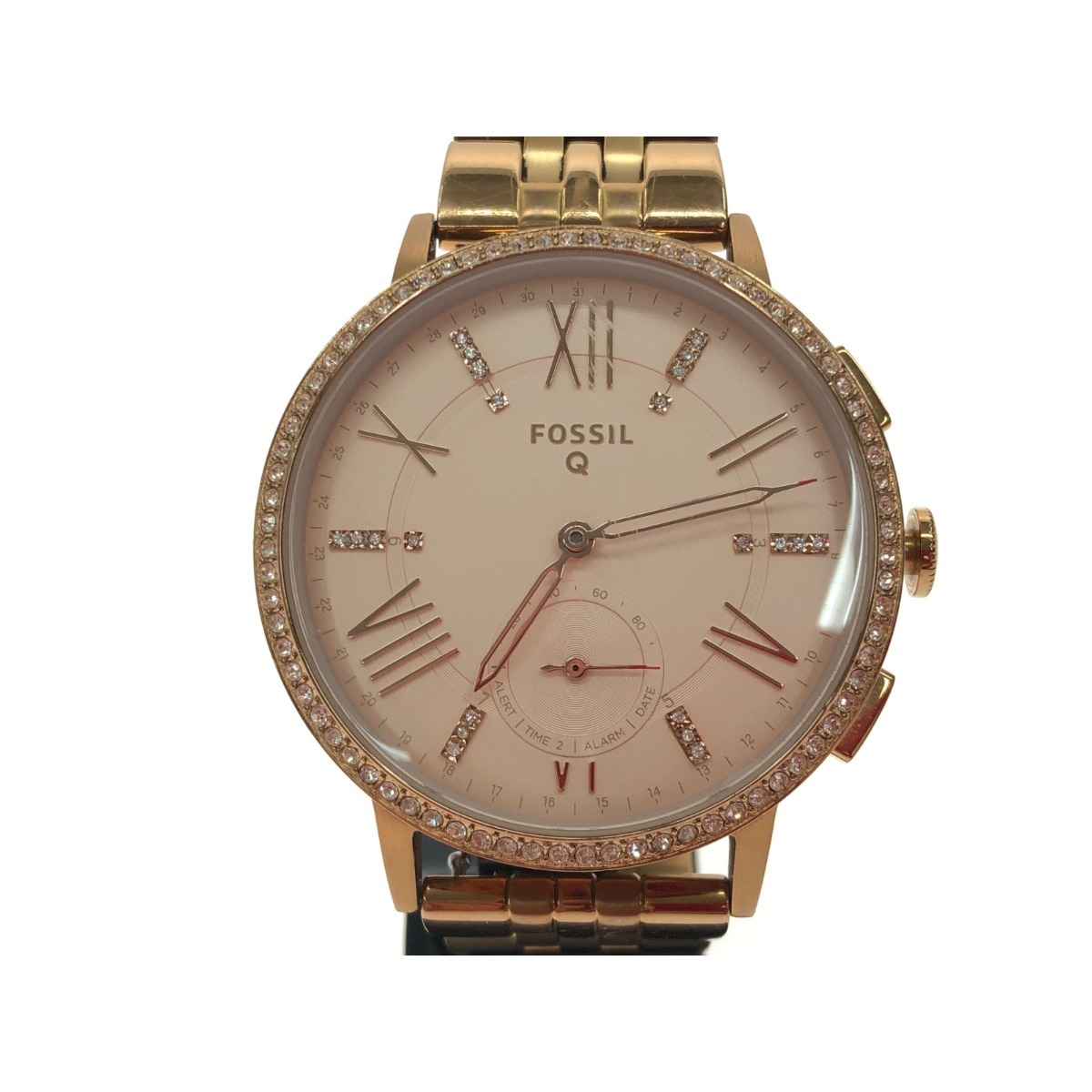 VV FOSSIL Fossil женский кварц смарт-часы большой лицо NDW2A розовое золото немного царапина . загрязнения есть 