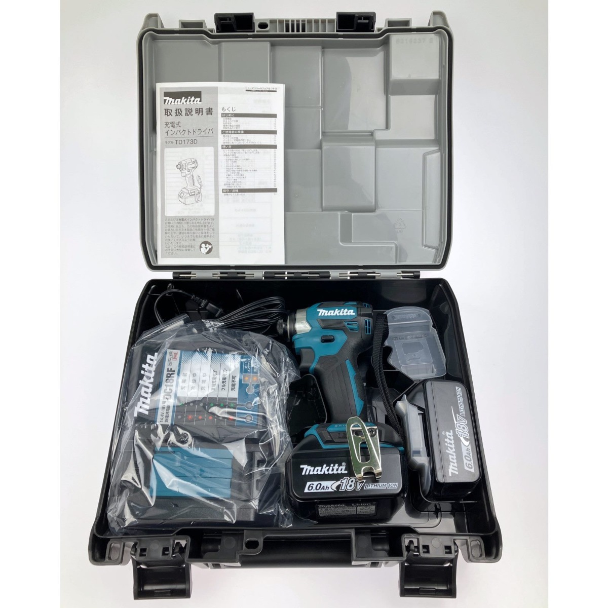 ▽▽ MAKITA マキタ 充電式インパクトドライバ 18V 6.0Ah TD173DRGX ブルー 開封未使用品 未使用に近い