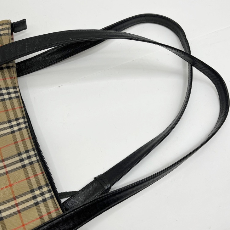 ◆◆ BURBERRY バーバリー トートバッグ チェック オールド ベージュ やや傷や汚れあり_画像8