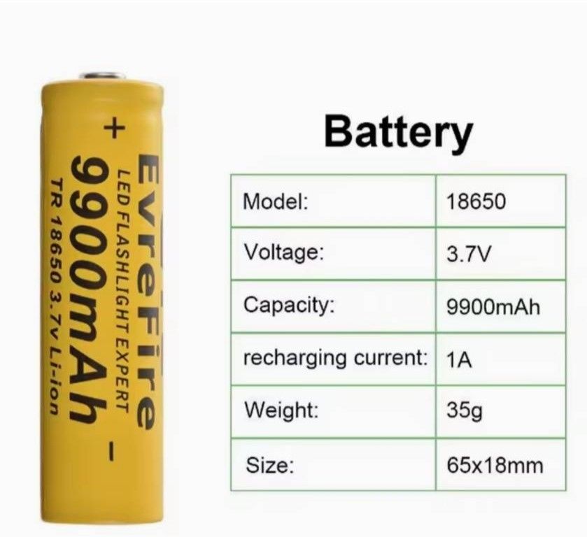 リチウムイオン充電池18650 9900mAh