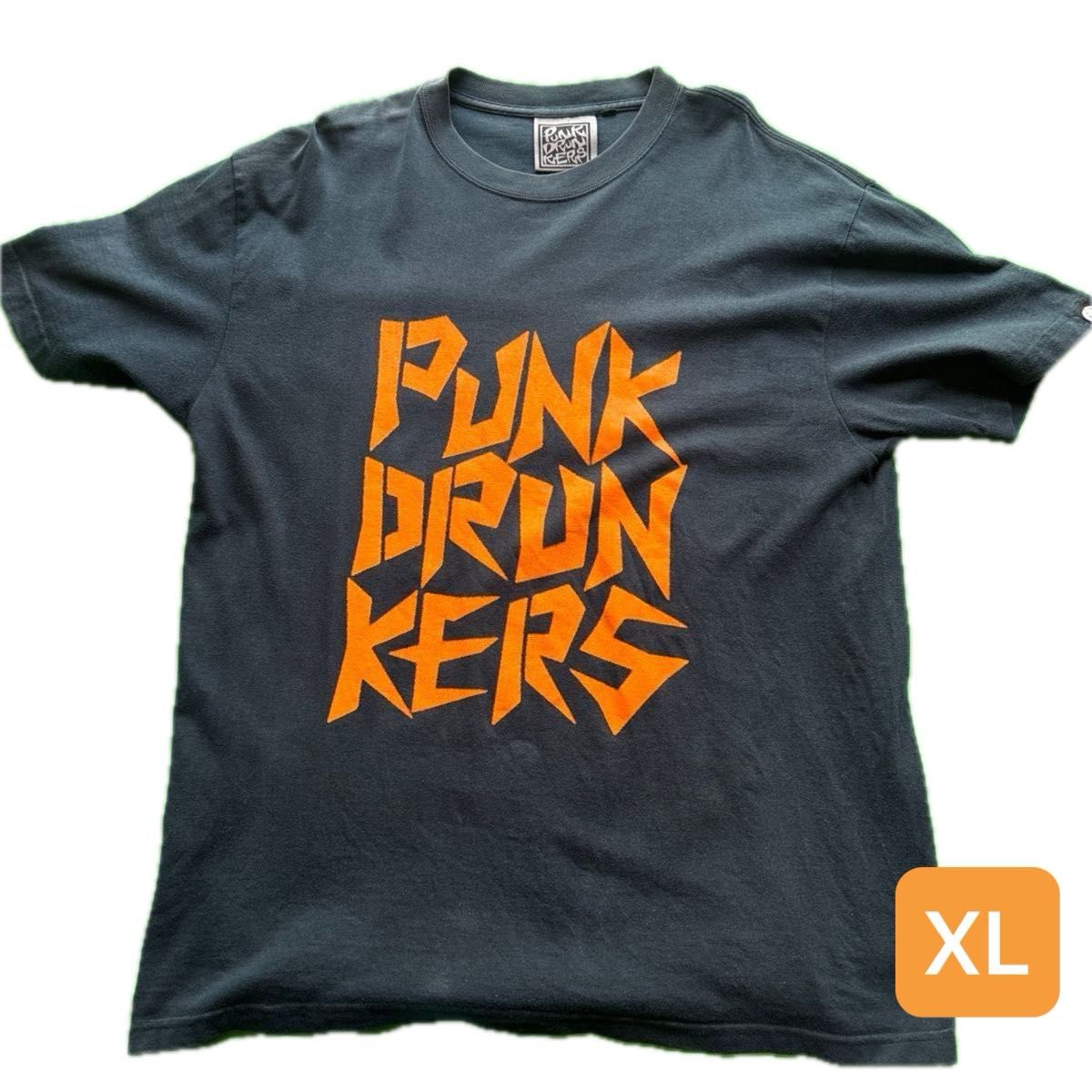 【絶版】PUNK DRUNKERS（パンクドランカーズ）フロントロゴ Tシャツ　XLサイズ　ブラック