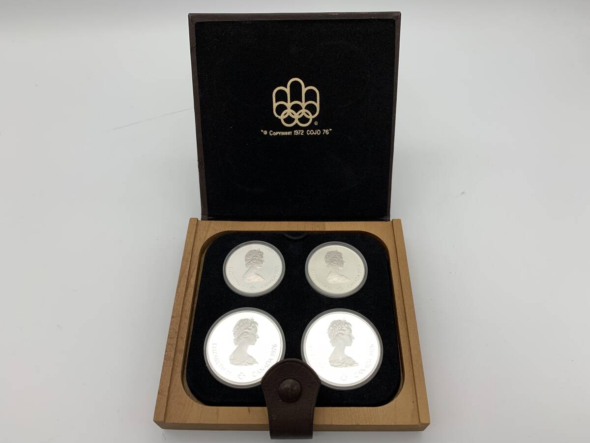 【中古品】モントリオール オリンピック 記念 コイン プルーフセット 1976年 エリザベス女王 5ドル×2枚 10ドル×2枚_画像1