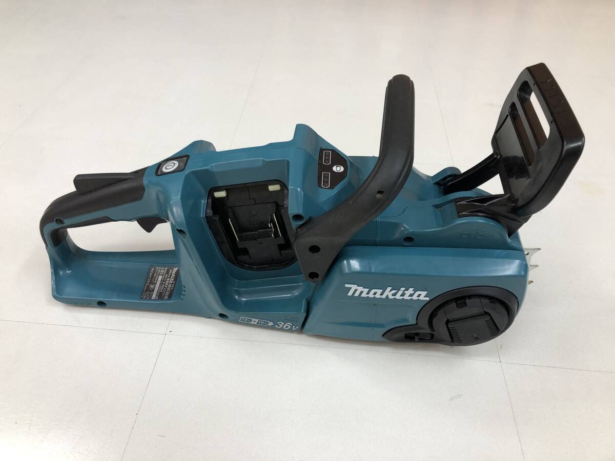 【中古品】makita マキタ 350ｍｍ 充電式チェーンソー MUC353D バッテリー ２個 BL1860B 裁断機 木工用 電動工具 ＤＩＹ_画像2