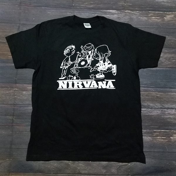 送料無料【Nirvana × peanuts風】Never Mind /ニルヴァーナ / ブラック★選べる5サイズ/S M L XL 2XL/ヘビーウェイト 5.6オンス_画像2