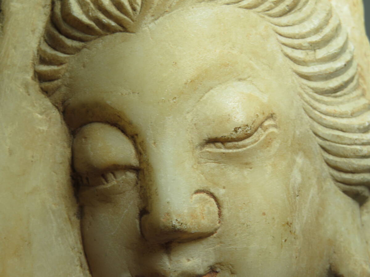 唐物 仏教美術 石仏 観音菩薩 仏像 中国美術 lot:5404の画像6