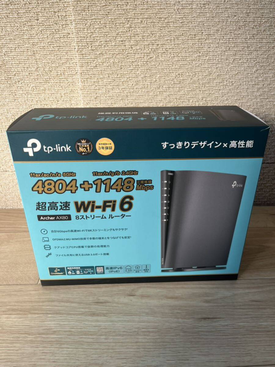 1 иен старт не использовался товар TP-Link чай pi- ссылка 8 Stream Wi-Fi 6 маршрутизатор Archer AX80 покупка день 2023 год 