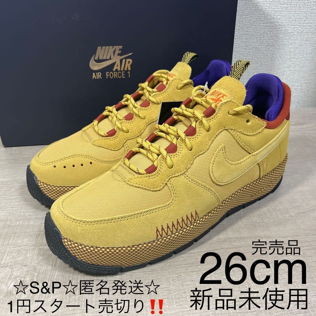 1円スタート売切り 新品未使用 ナイキ NIKE エアフォース 1 ワイルド AIR FORCE 1 WILD 国内正規 26cm 希少モデル 箱付き 黒タグ_画像1