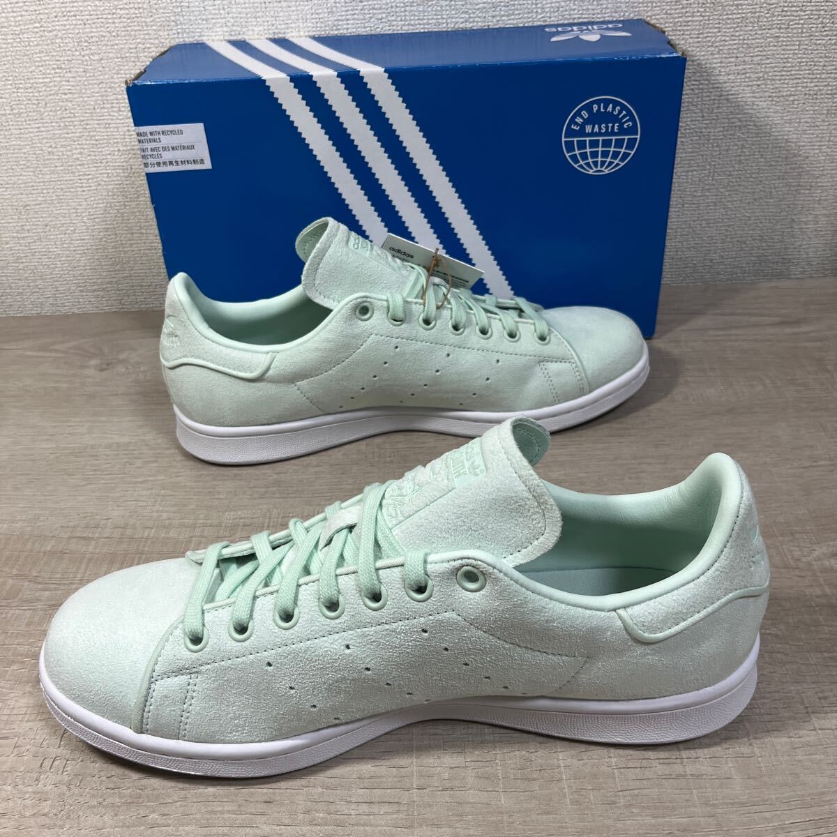 1 иен старт прямые продажи новый товар не использовался adidas STAN SMITH Adidas Stansmith спортивные туфли мята белый редкий цвет 27.5cm полная распродажа товар 