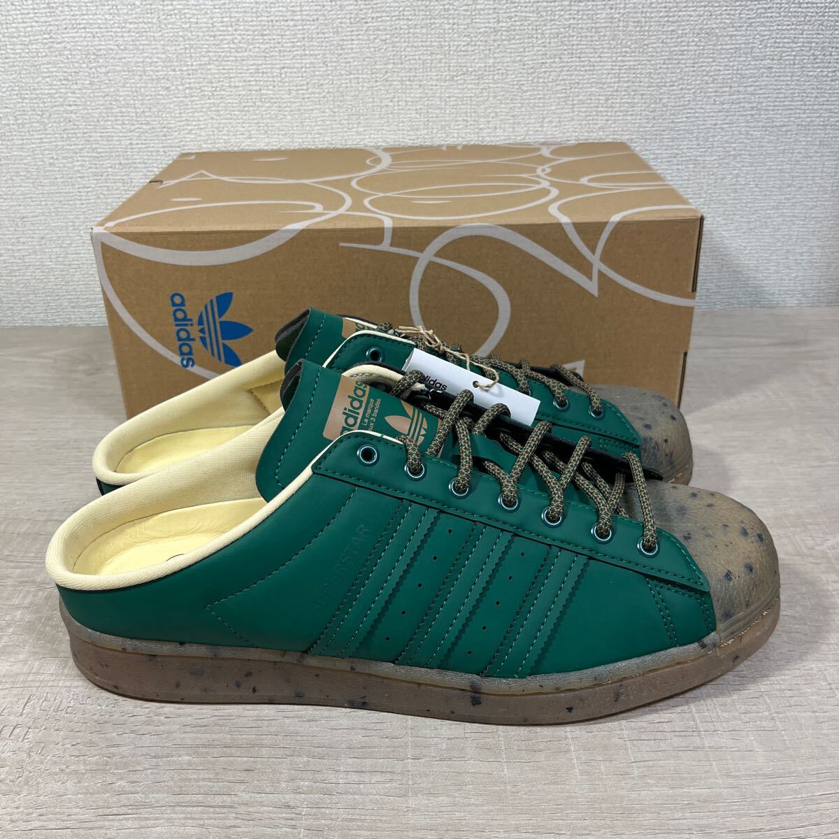 1 jpy start outright sales new goods unused adidas Adidas SST PLANT AND GROW MULES super Star mules sneakers rare 27cm complete sale goods 