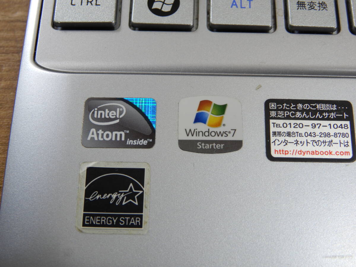 Z1437★\～TOSHIBA/東芝　家庭用　Dynabook UX/24MBU　ミニノートパソコン　Windows:7　Atom　model:PAUX24MNVBU_画像3