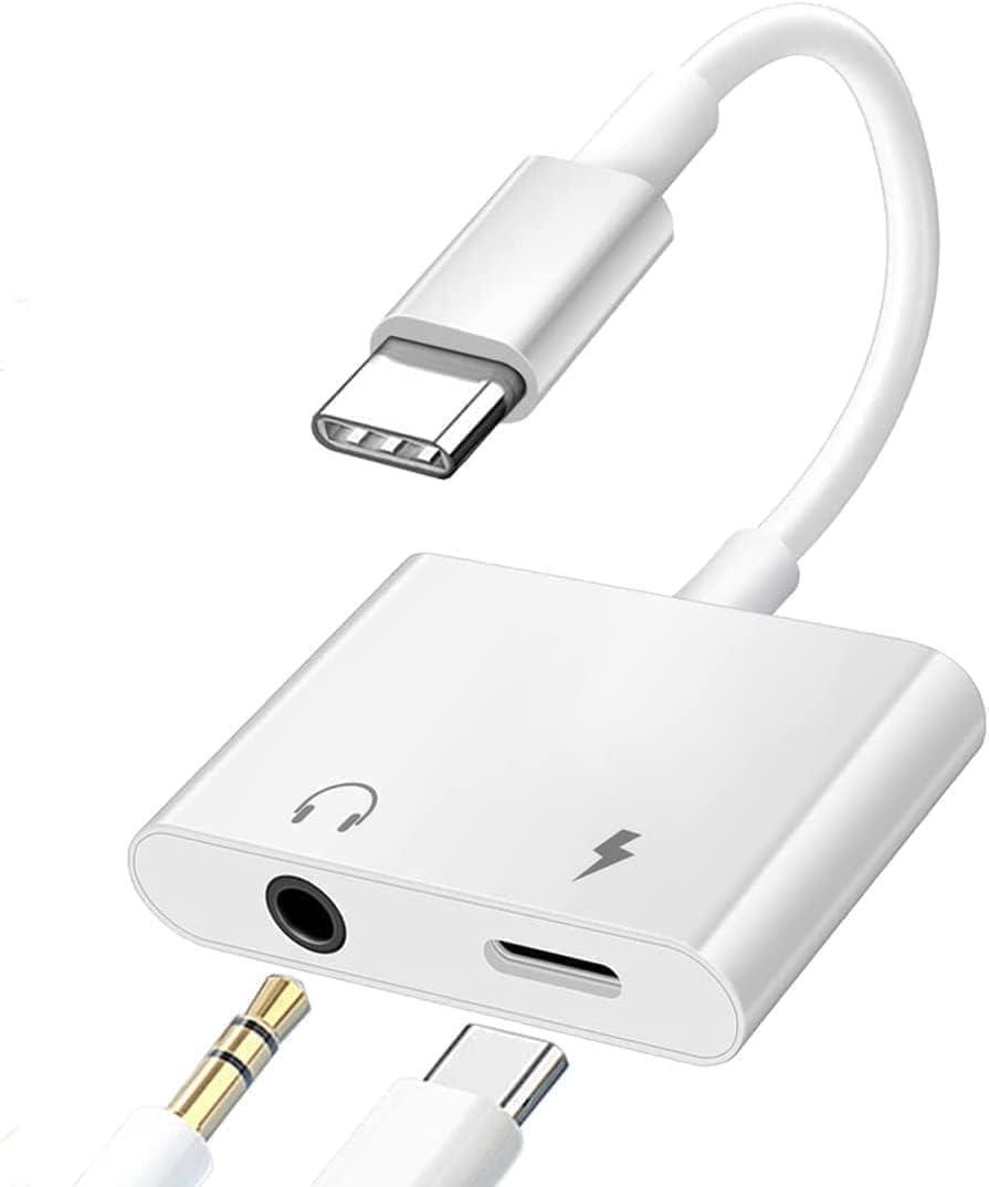 USB-C イヤホン 変換アダプター 2 in 1 タイプc 3.5mm T104_画像1