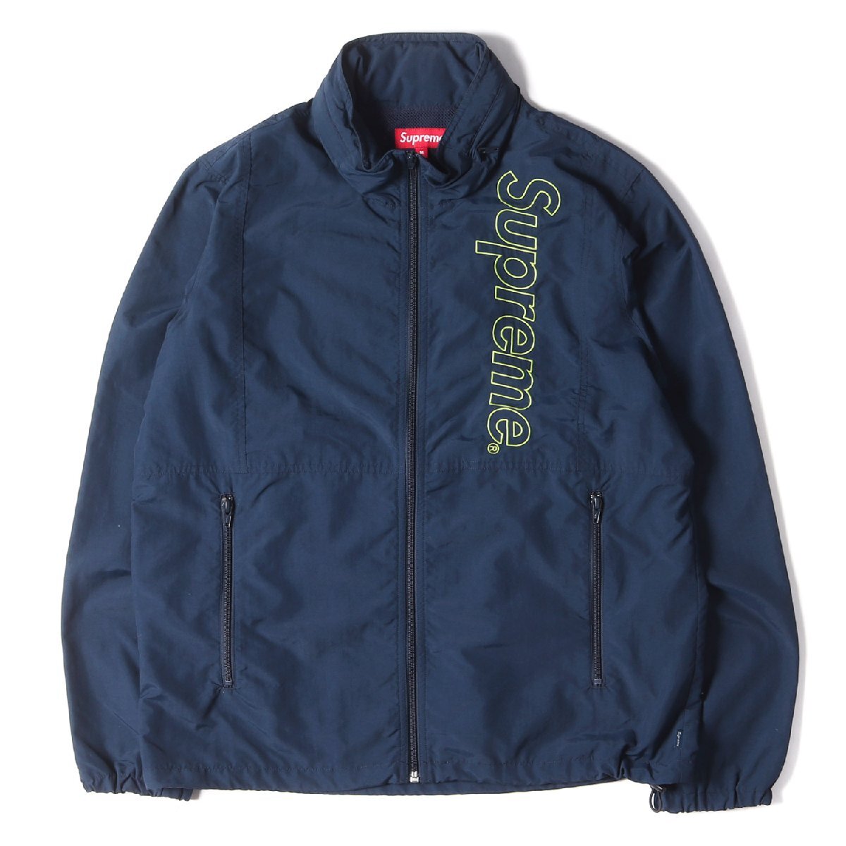 ☆ モーガン蔵人 着 16SS Supreme シュプリーム Nylon Windbreaker ナイロン ウィンドブレーカー フード ジャケット パーカー (紺XL)RGM_参考画像