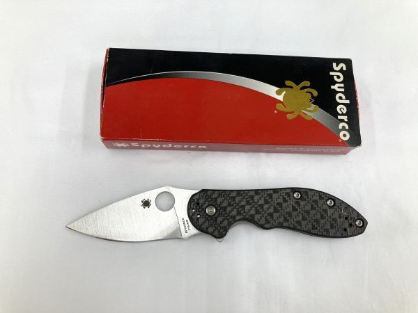 16[F51]* used * Spy darukoSPYDERCO folding knife CTS-XHP [ knife outdoor leisure camp hunting ]