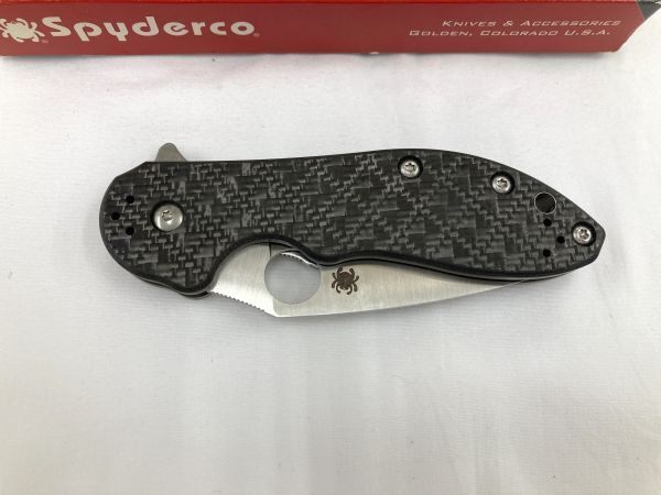 16[F51]* used * Spy darukoSPYDERCO folding knife CTS-XHP [ knife outdoor leisure camp hunting ]