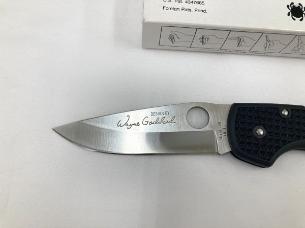 16【F99】◆中古◆ SPYDERCO スパイダルコ フォールディングナイフ Wayne Goddard【 アウトドア レジャー キャンプ ハンティング 】の画像3