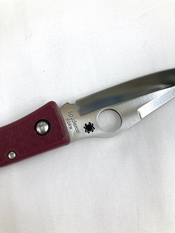 16【F28】◆中古◆ スパイダルコ SPYDERCO フォールディングナイフ HORN 【 ナイフ アウトドア レジャー キャンプ ハンティング 】の画像6