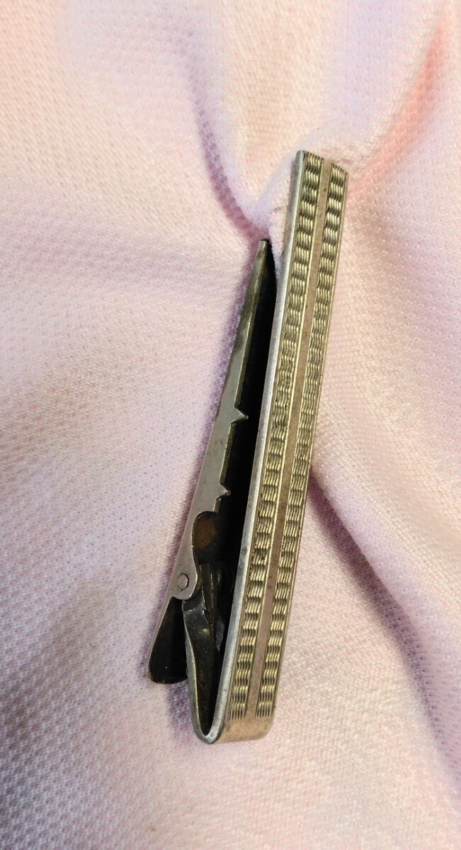 [ анонимность рассылка * включая доставку ] серебряный галстук булавка SILVER печать есть серебряный Showa Retro 