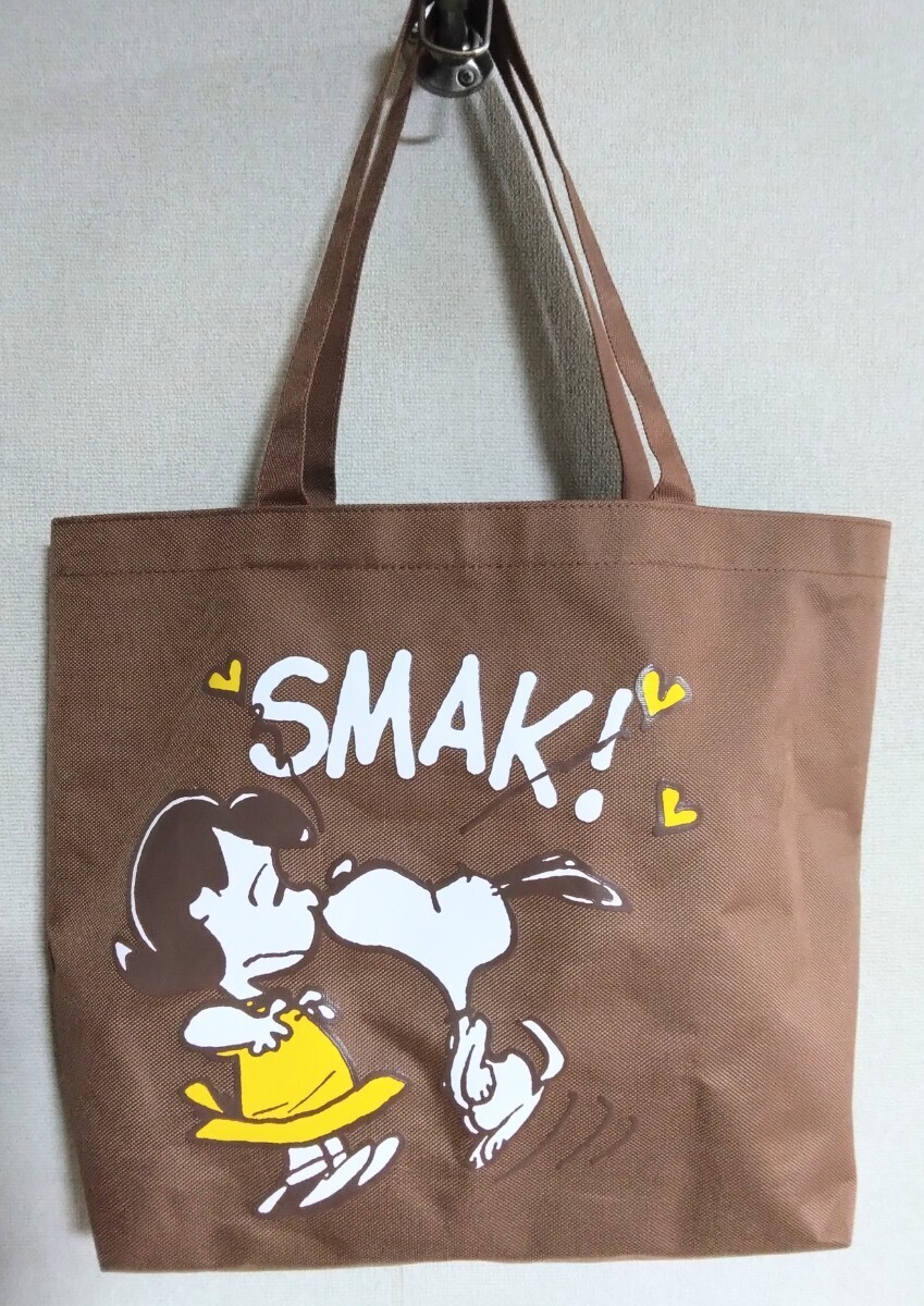 【匿名配送・送料込み】スヌーピー トートバッグ SNOOPY エコバッグ ブラウン_画像1