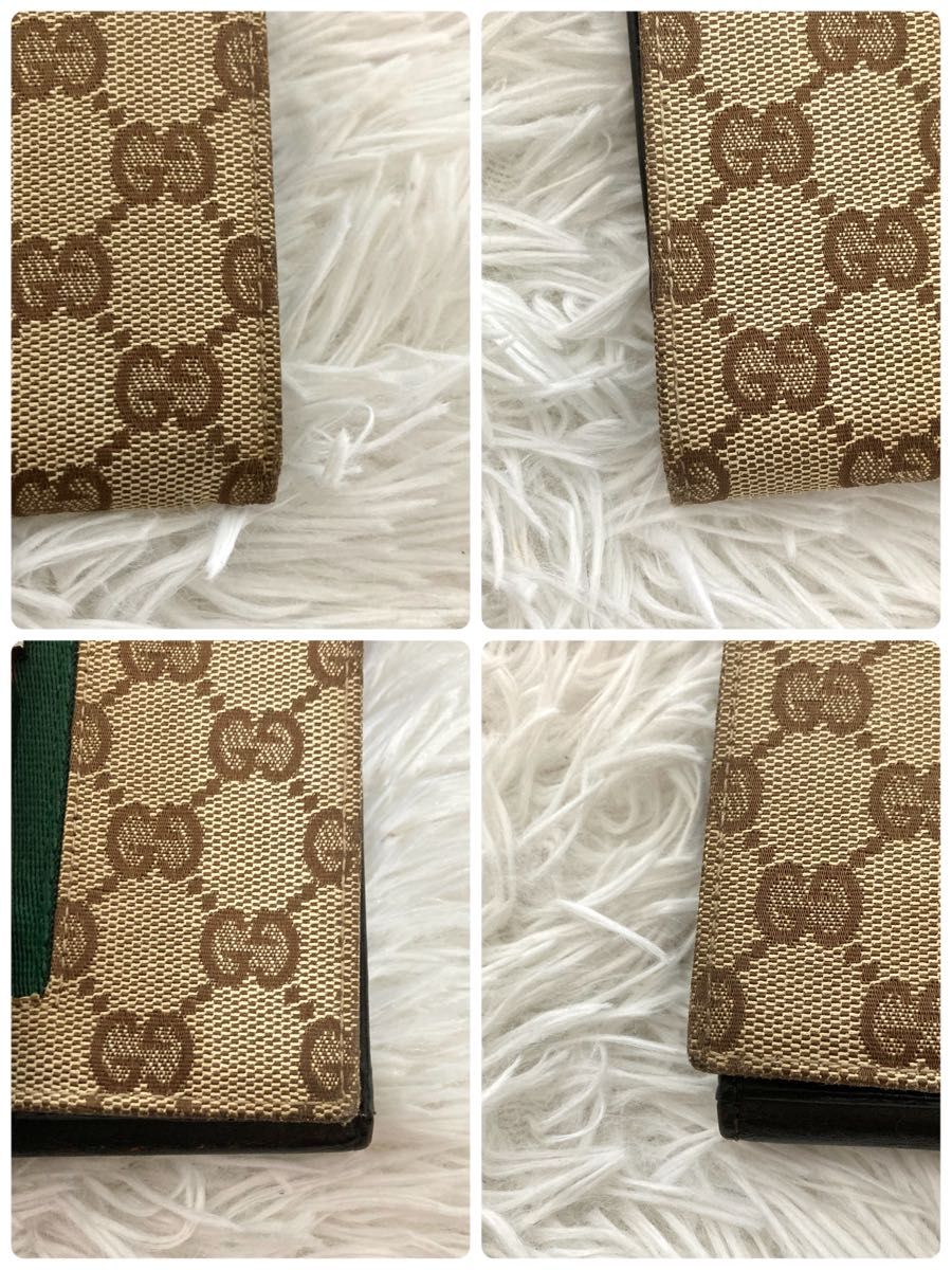 GUCCI グッチ ジャッキー シェリーライン 二つ折り財布 GGキャンバス 財布　良品