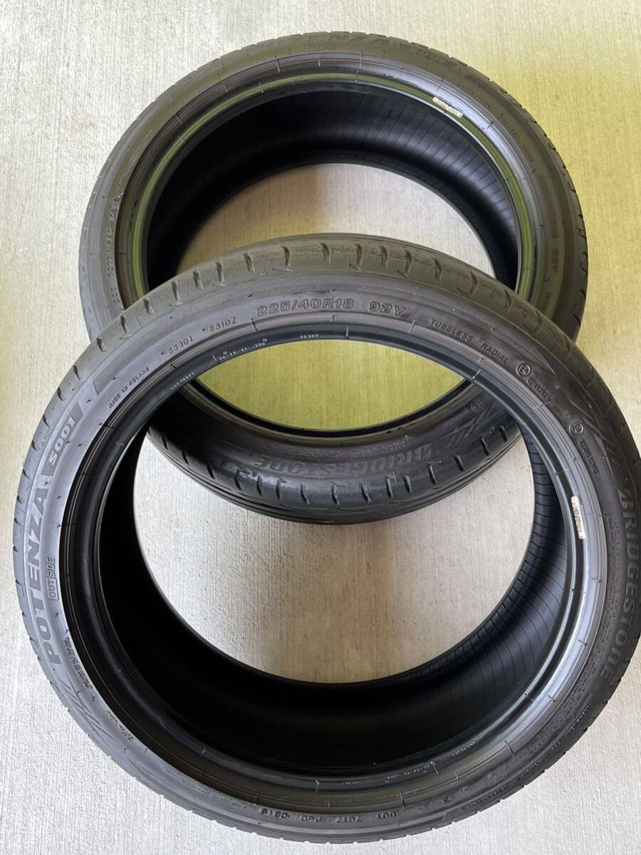 BRIDGESTONE POTENZA S001 225/40R18 92Y BS ブリヂストン ポテンザ 2019年製 18インチ 中古タイヤ ２本 送料込 ①_画像1