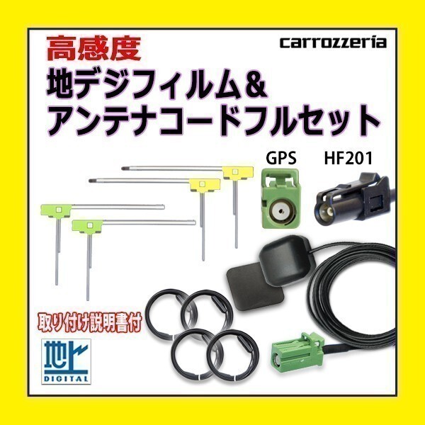 PG14 PIONEER パイオニア HF201 コード L型フィルム アンテナ GPSアンテナ アースプレート AVIC-ZH0077W AVIC-ZH0077 汎用_画像1