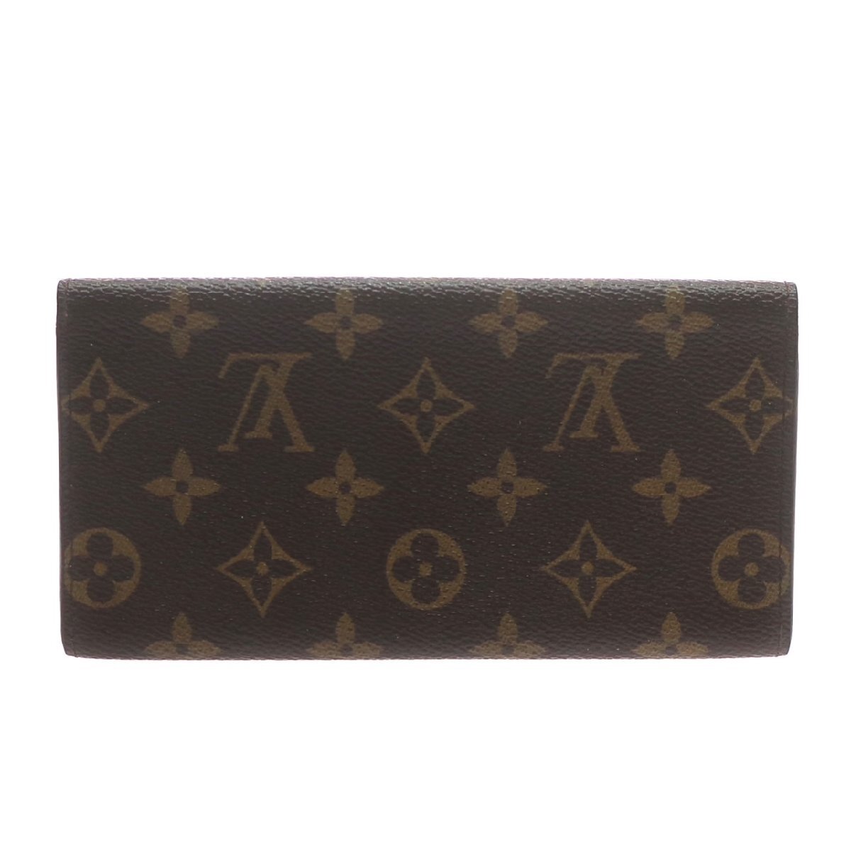 1円スタート LOUIS VUITTON ルイヴィトン ポルトフォイユ 3カルトクレディ M61818 CA0966 モノグラム 二つ折り 長財布 札入れ ブラウン_画像2