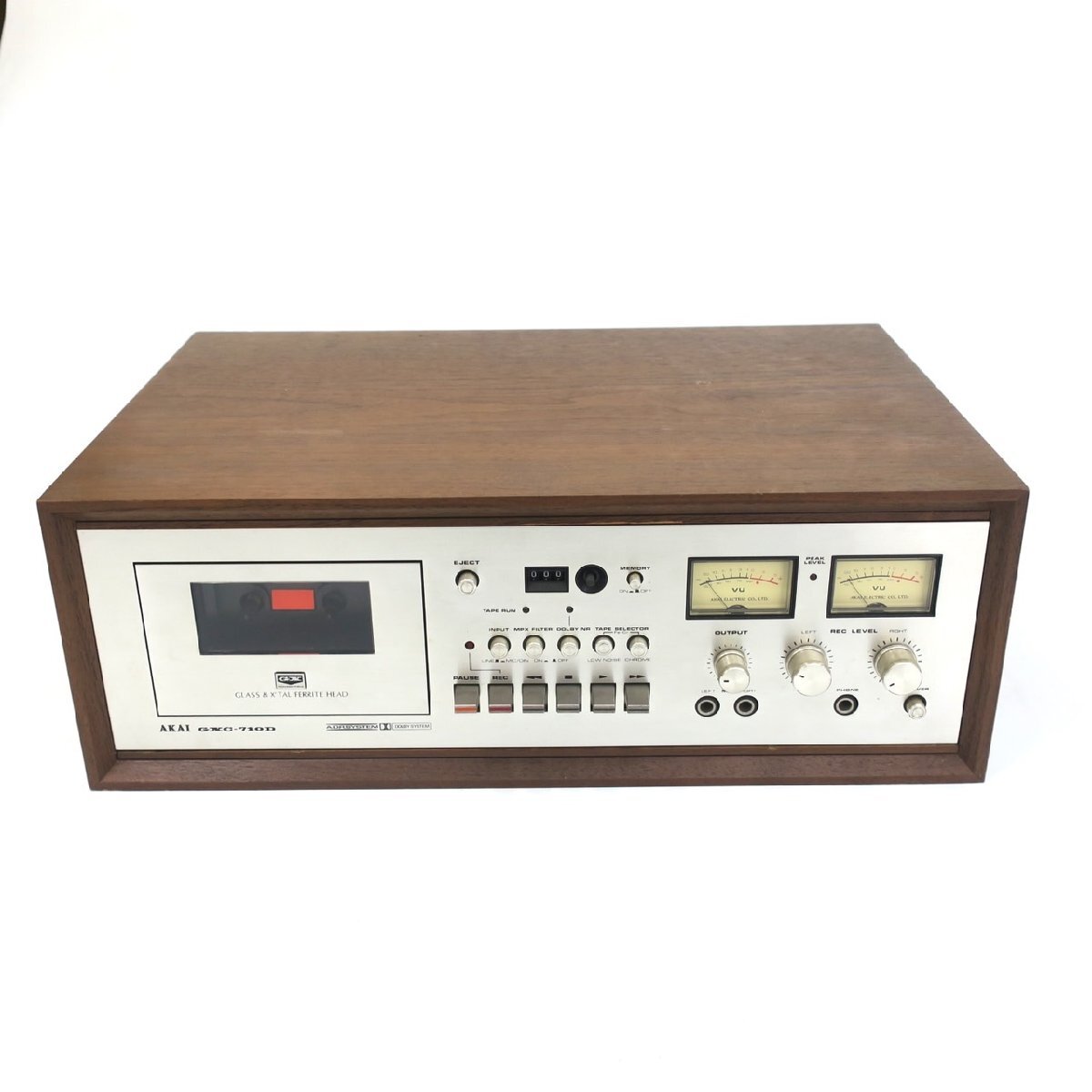 1 jpy start AKAI Akai GXC-710D stereo cassette deck audio sound equipment AV equipment Showa Retro consumer electronics electrification has confirmed 