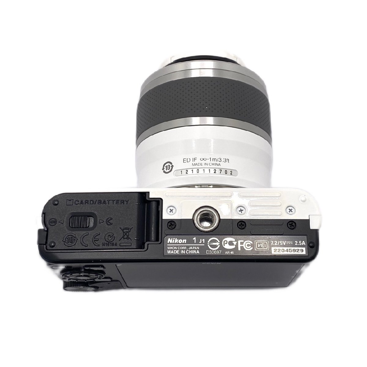 1円スタート Nikon ニコン 1 J1 デジタルカメラ レンズ交換式 NIKKOR VR 30-110mm 10-30mm デジカメ ホワイト 白 箱付き 家電 通電確認済み_画像4