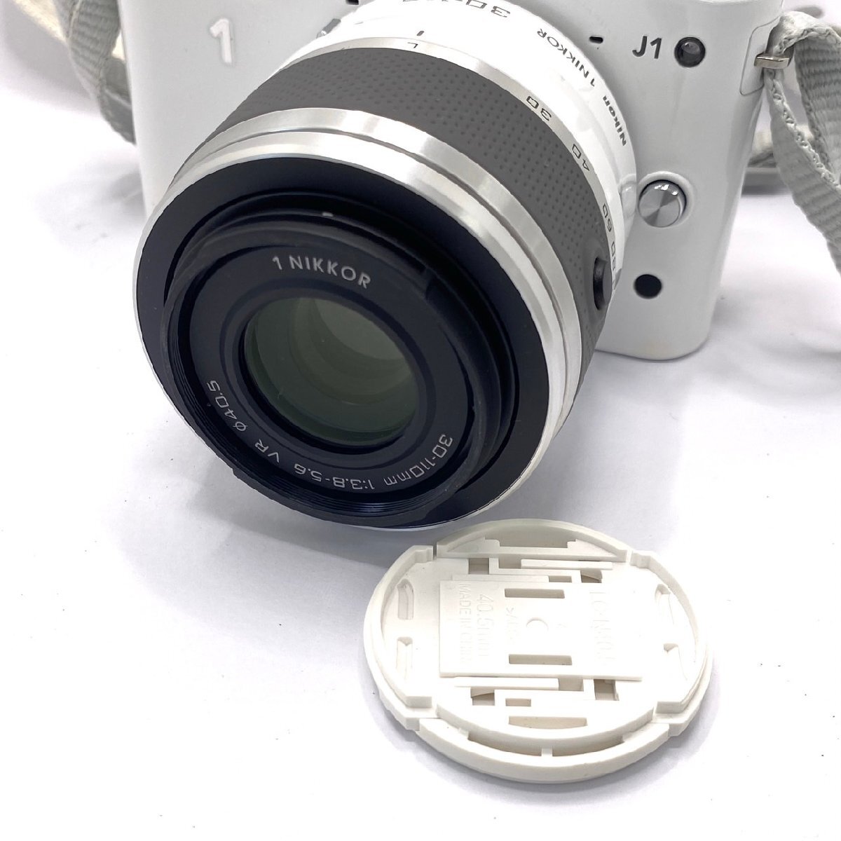 1円スタート Nikon ニコン 1 J1 デジタルカメラ レンズ交換式 NIKKOR VR 30-110mm 10-30mm デジカメ ホワイト 白 箱付き 家電 通電確認済み_画像5