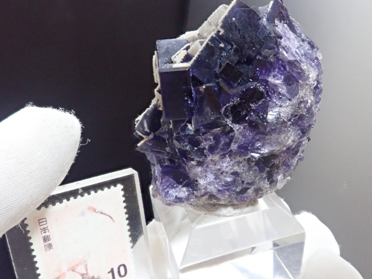 【美しい長方形結晶】フローライト&クォーツ スペイン産 蛍石&水晶 原石 標本の画像9