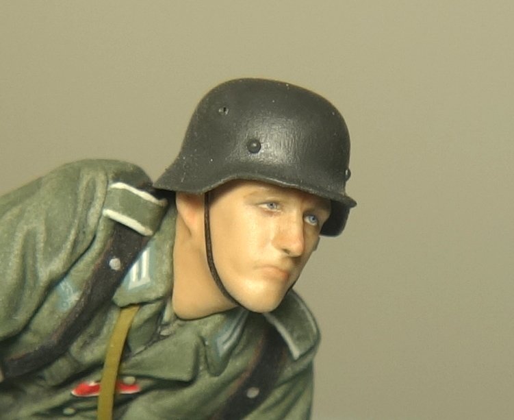 タミヤ 1/35MM ドイツ国防軍兵士1体【38】組立て塗装済み完成品 Tamiya 1:35 WW2 Wehrmacht soldier, build and painted finished._画像7