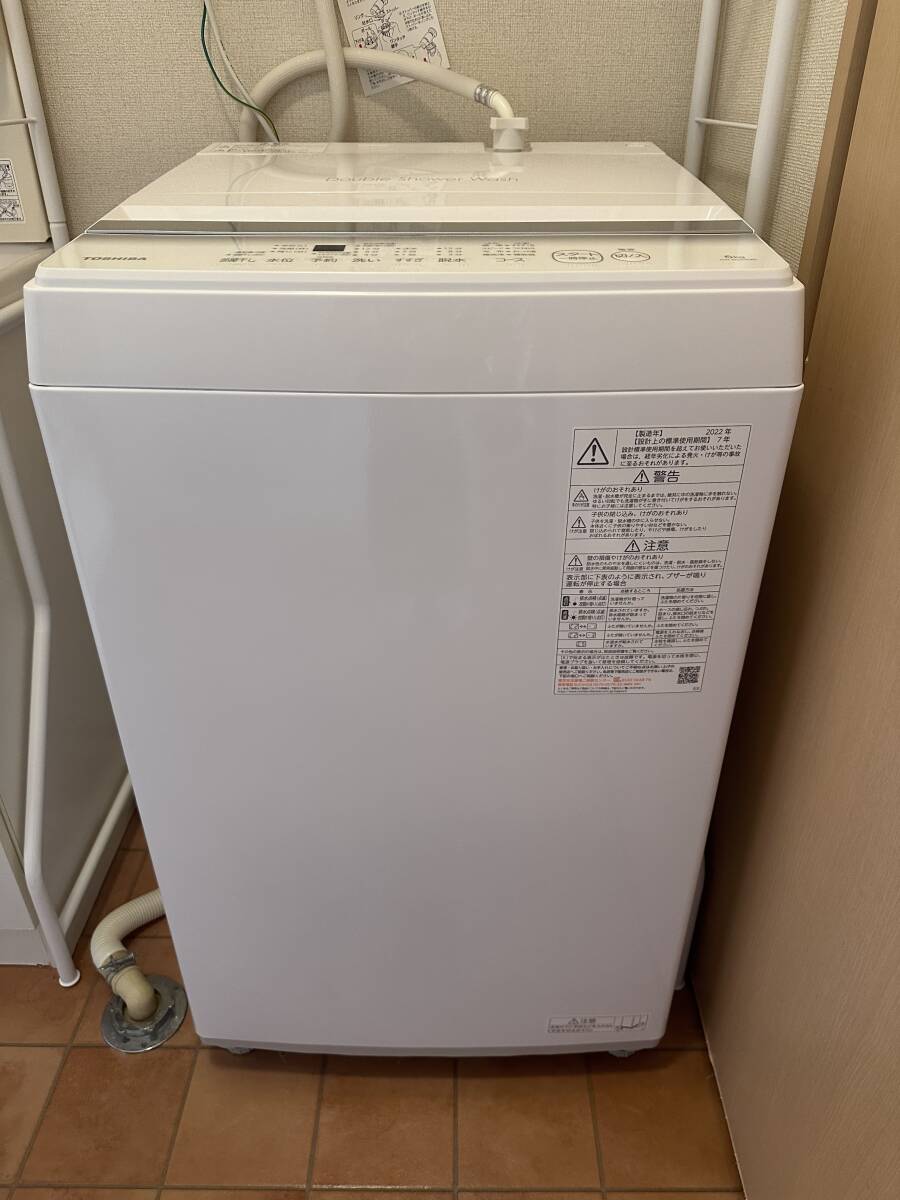 美品 動作品 TOSHIBA 洗濯機 AW-6GA2 6kg 2022年_画像2