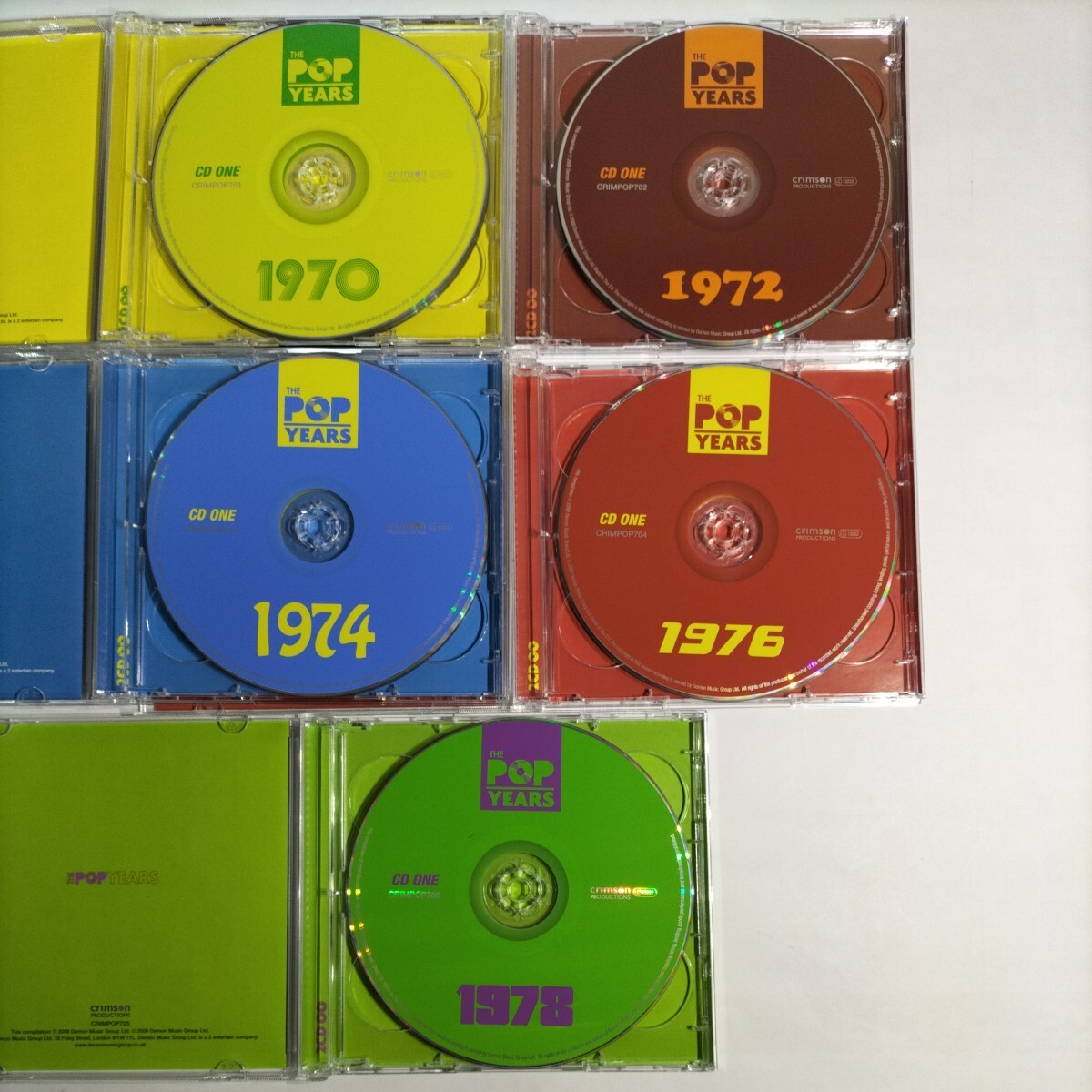 「THE POP YEARS - Classic Pop Hits From 70s - 」2CD×5セット 全10枚 全200曲 70’s 洋楽 ヒット ロック ポップス オムニバスの画像2