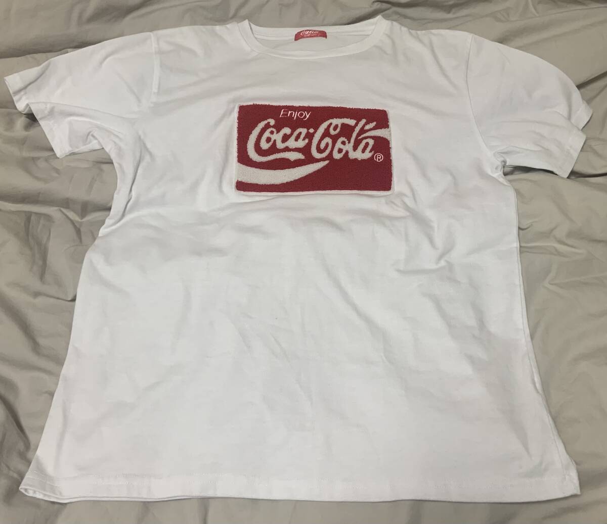 Coca Cola! コカコーラ! ロゴ! ワッペン! 企業! 半袖TEE! Tシャツ! SIZE XL_画像2