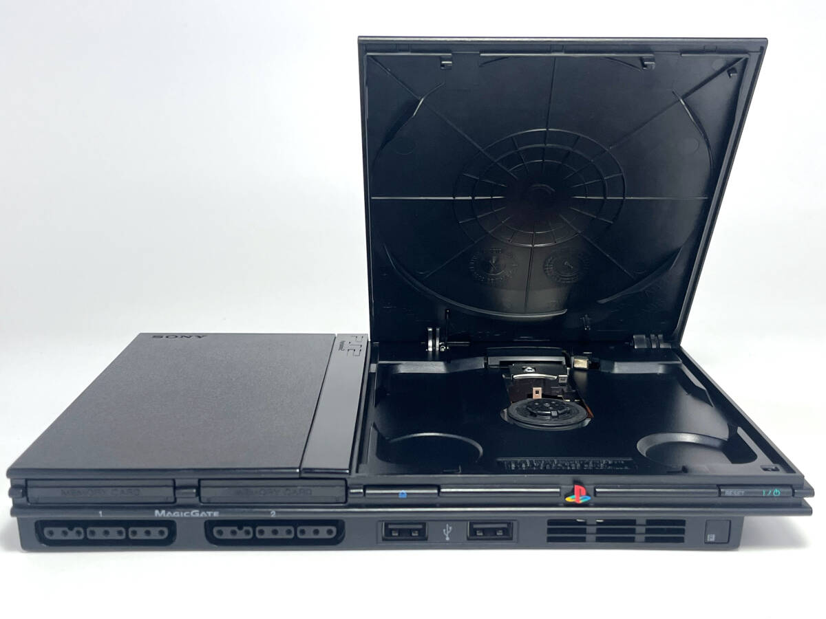 メンテナンス清掃 円周キズ対策 新品レンズ PS2 SCPH-75000 薄型 セット コントローラー メモリーカード 本体 PlayStation2 オーバーホール_画像6