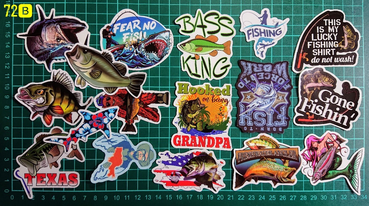 Fishing Sticker-B■釣りステッカー集#Best Fishing Decals●フィッシングステッカー集×72枚セット：SpecialPrice！送料込み899円_画像6