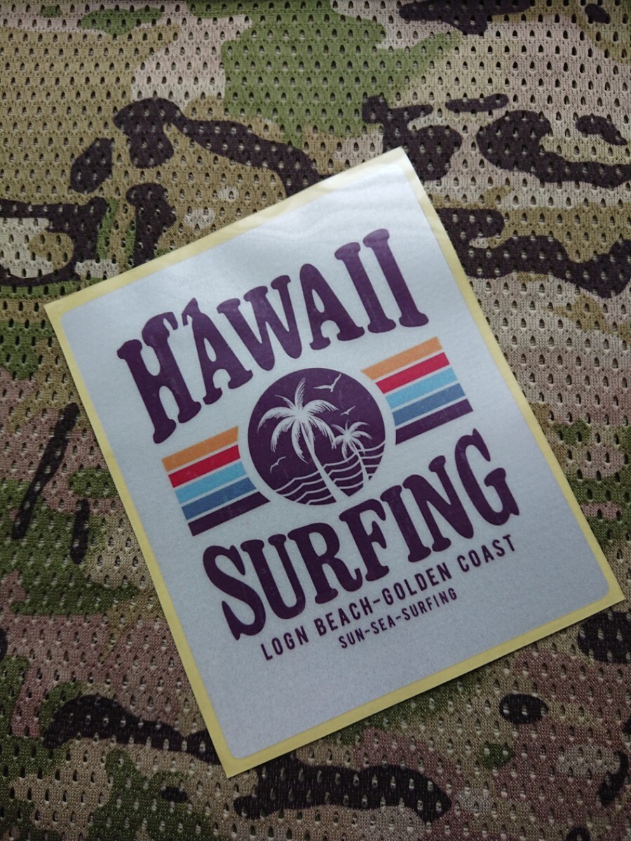 HAWAIIサーフィン“反射”ステッカー×1枚○耐光性+防水=PVC製#HAWAII SURFING□size：130×105㎝●1枚：Special Price！送料込み499円_画像2